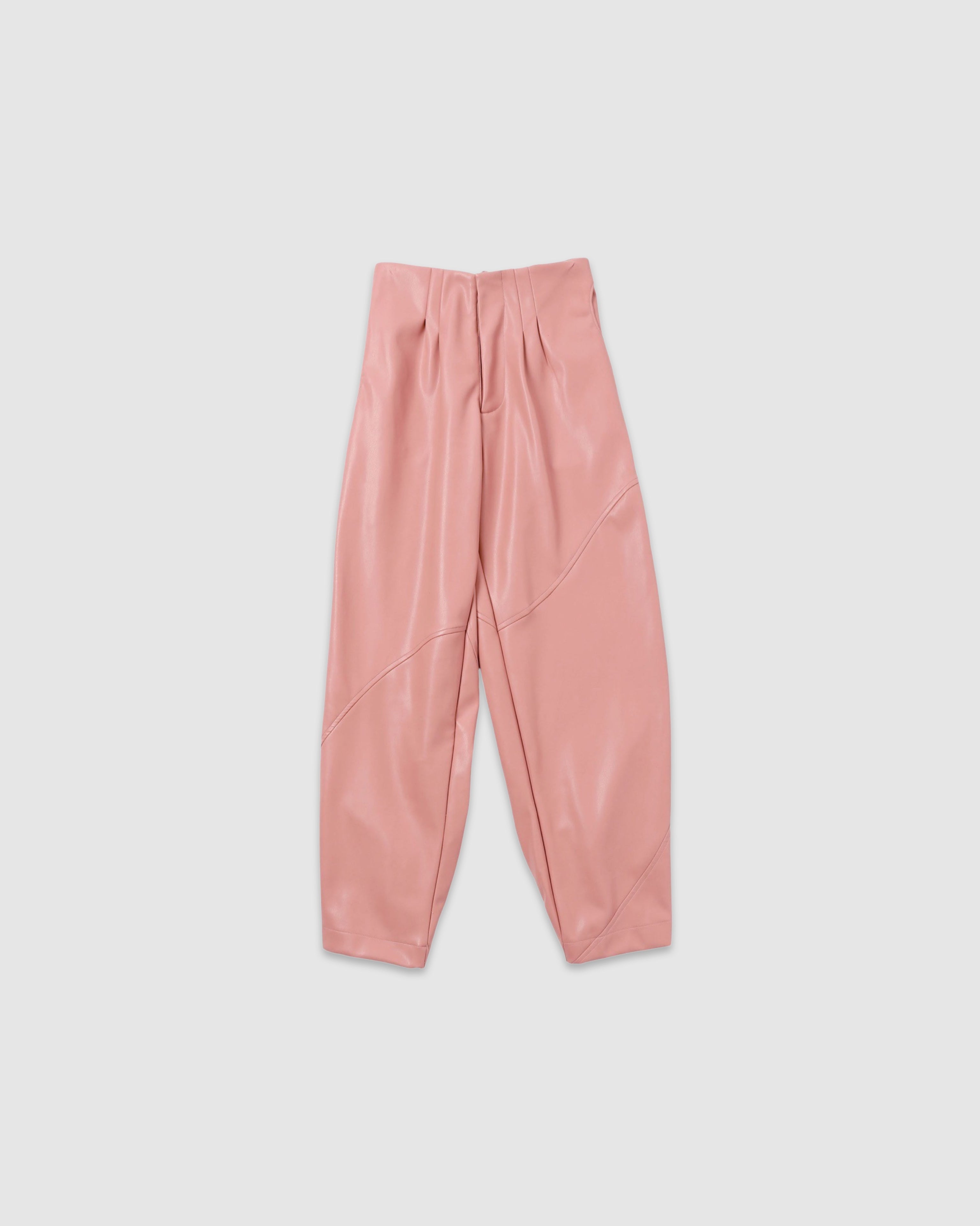 Curve leather pants (pink)