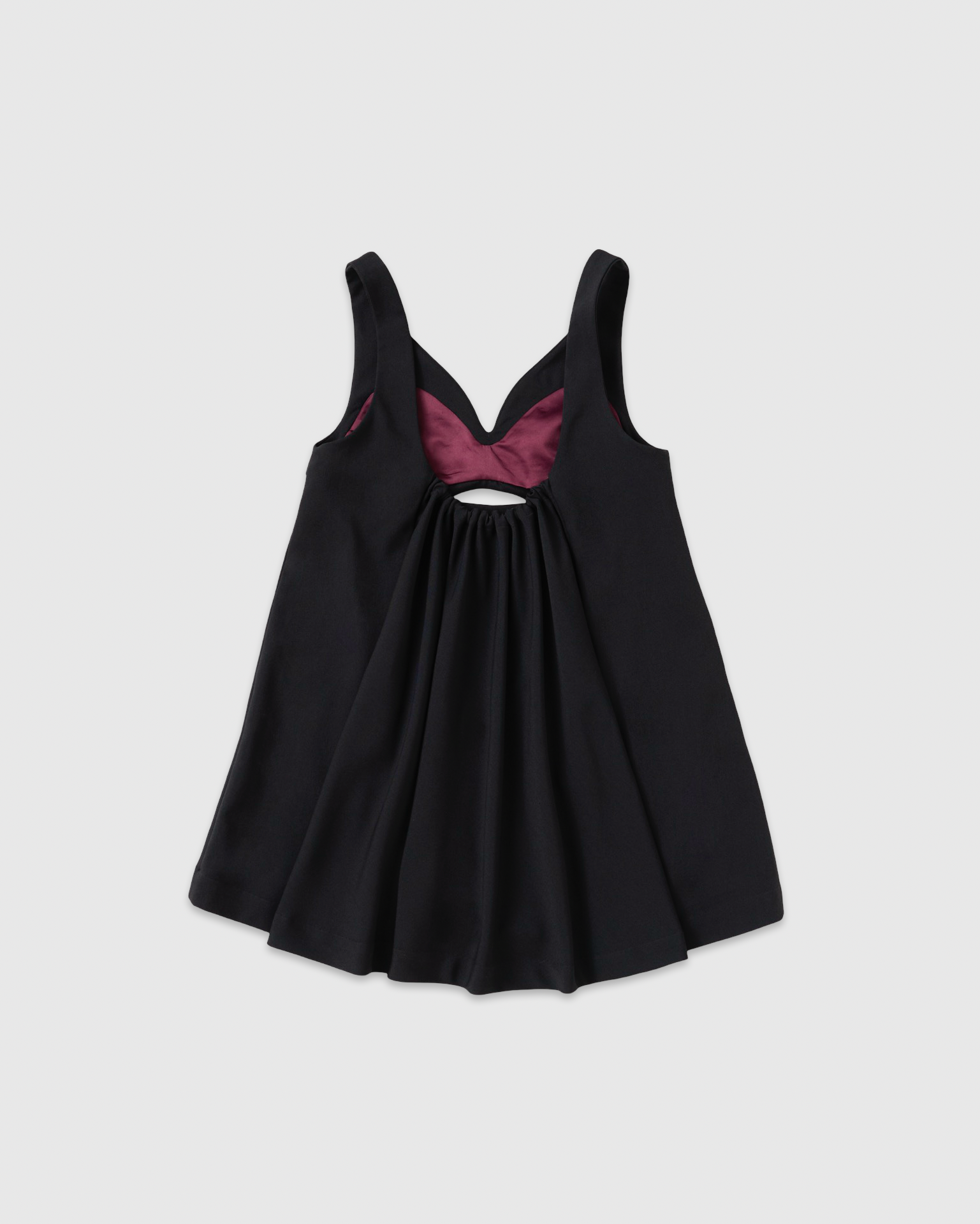 UNI flare mini dress (black)