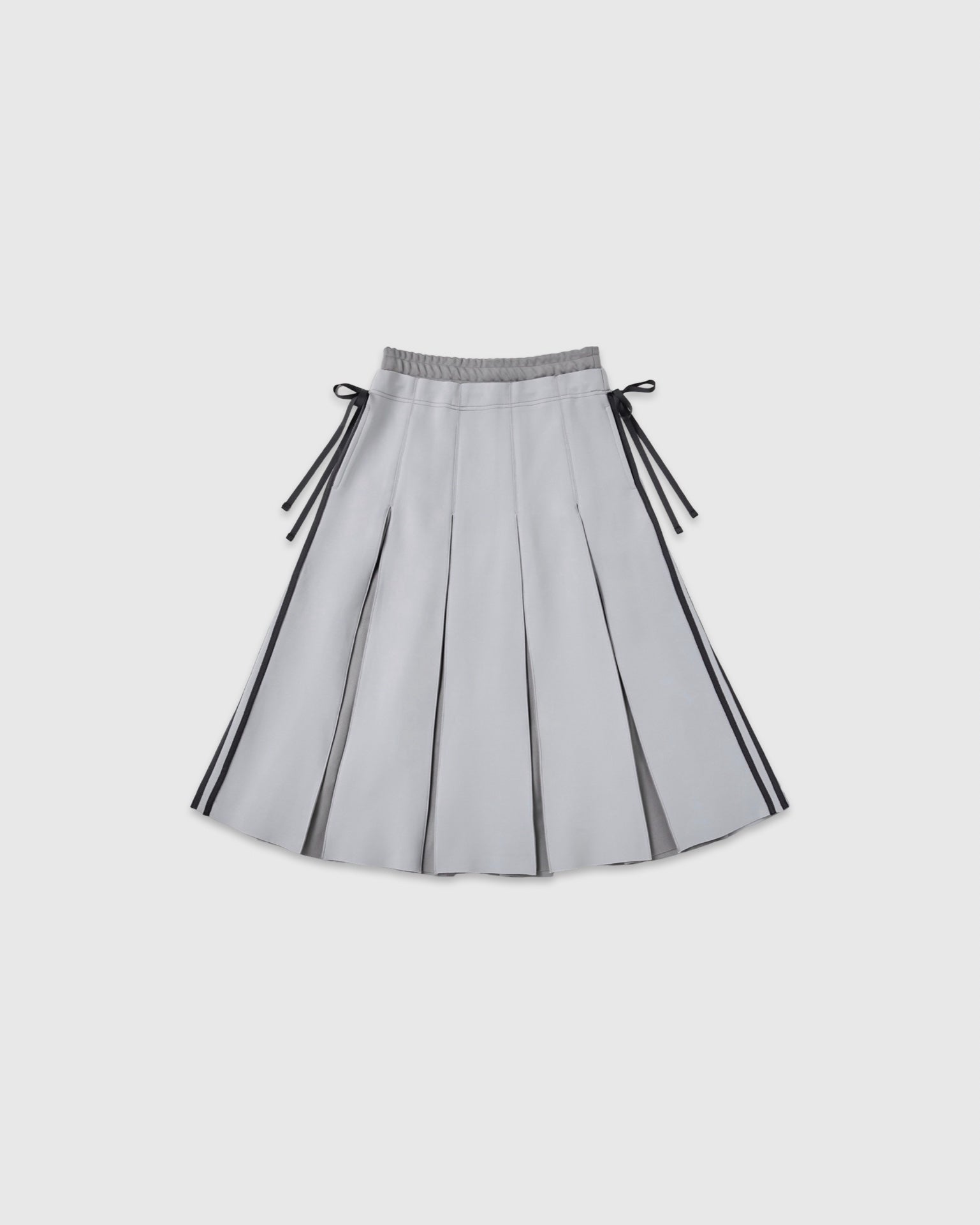 Layered waist jersey skirt (gray)