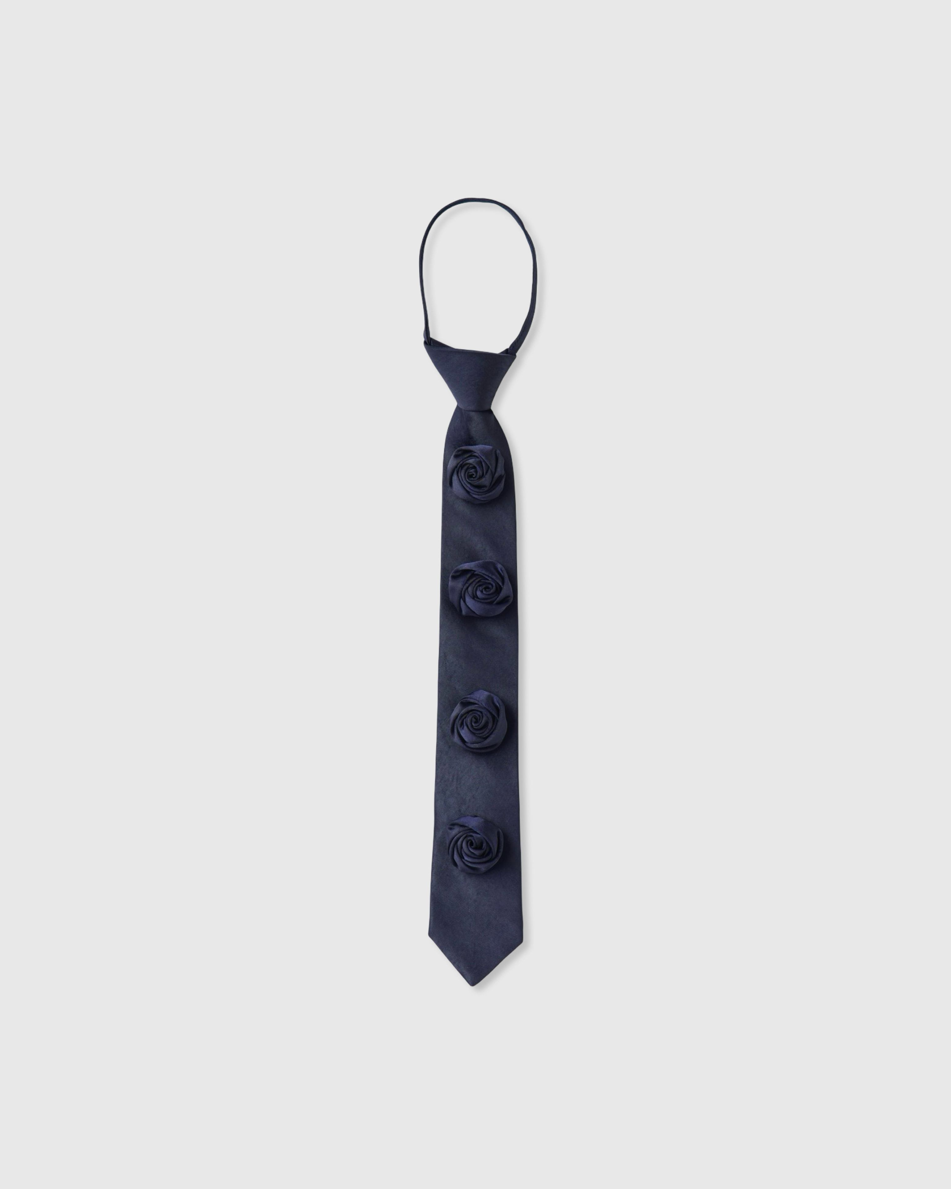 Rose rope tie (navy)