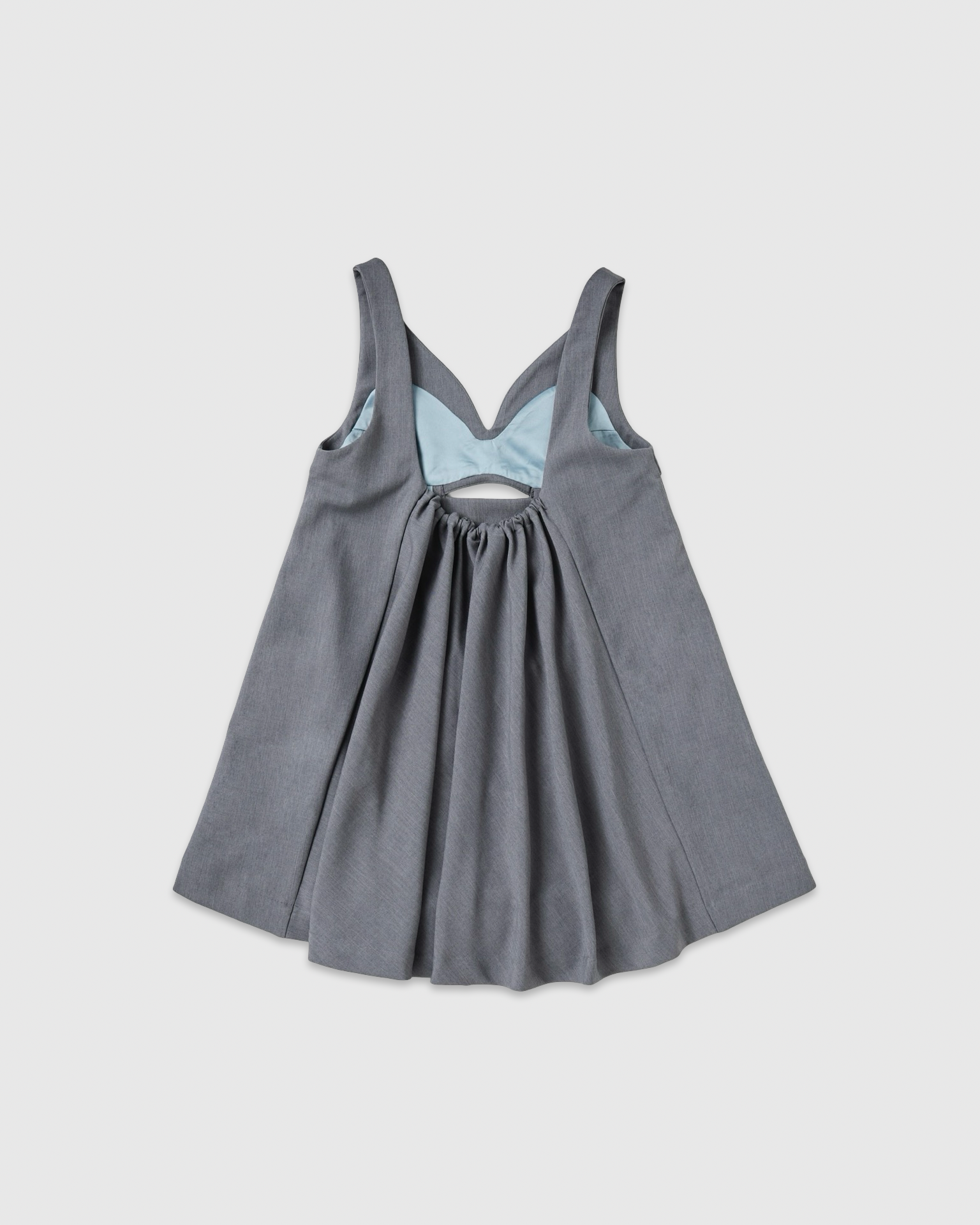 UNI flare mini dress (gray)