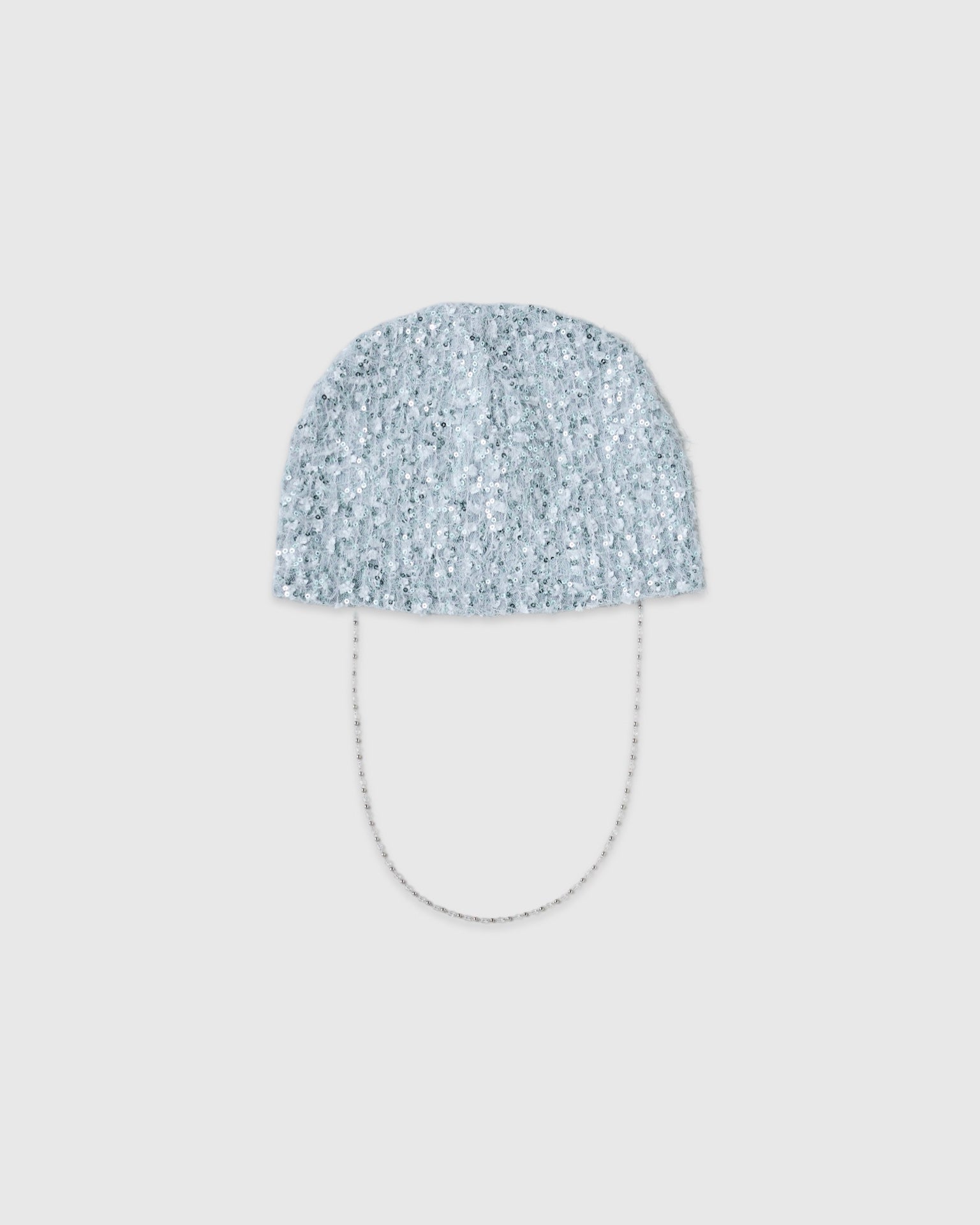 Spangle shaggy beanie (ice blue)