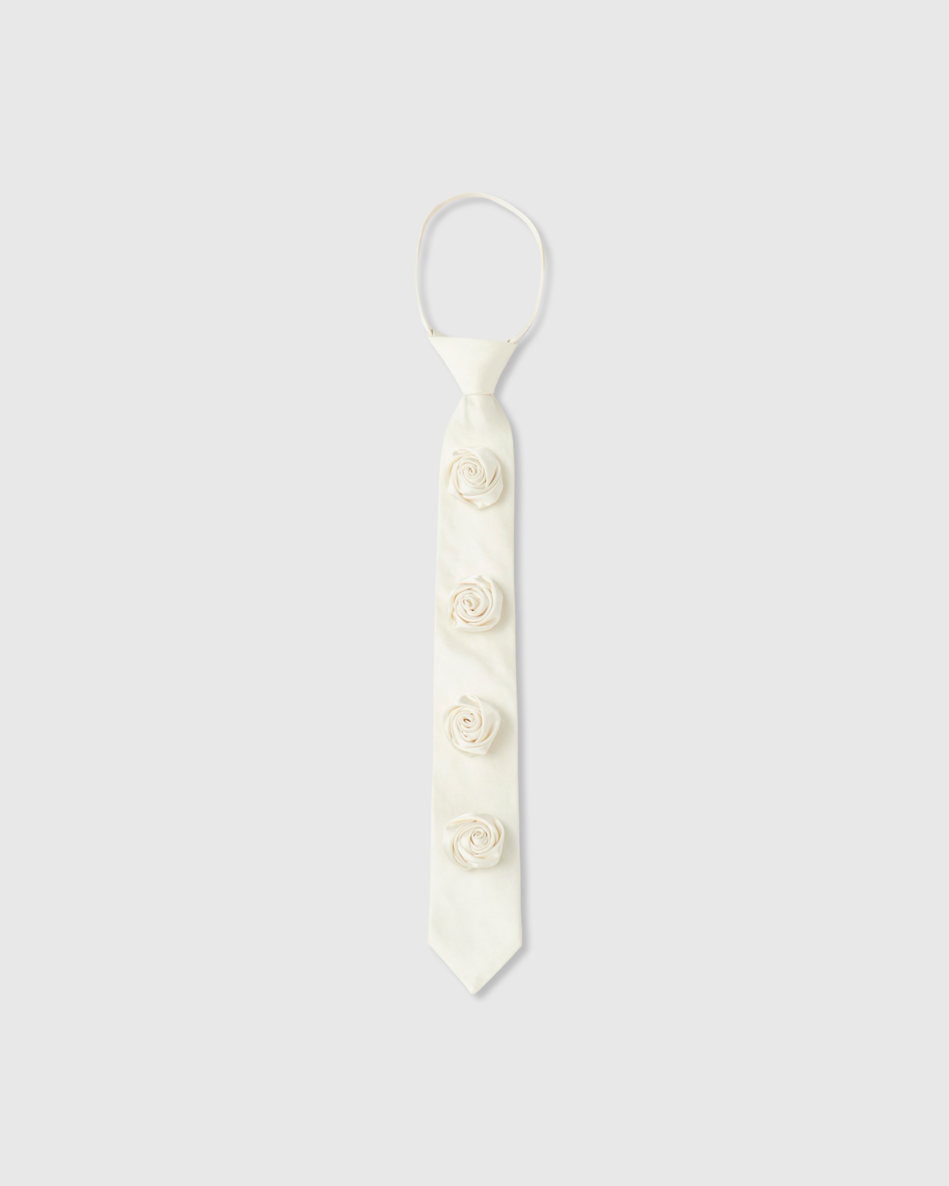 Rose rope tie (off white)