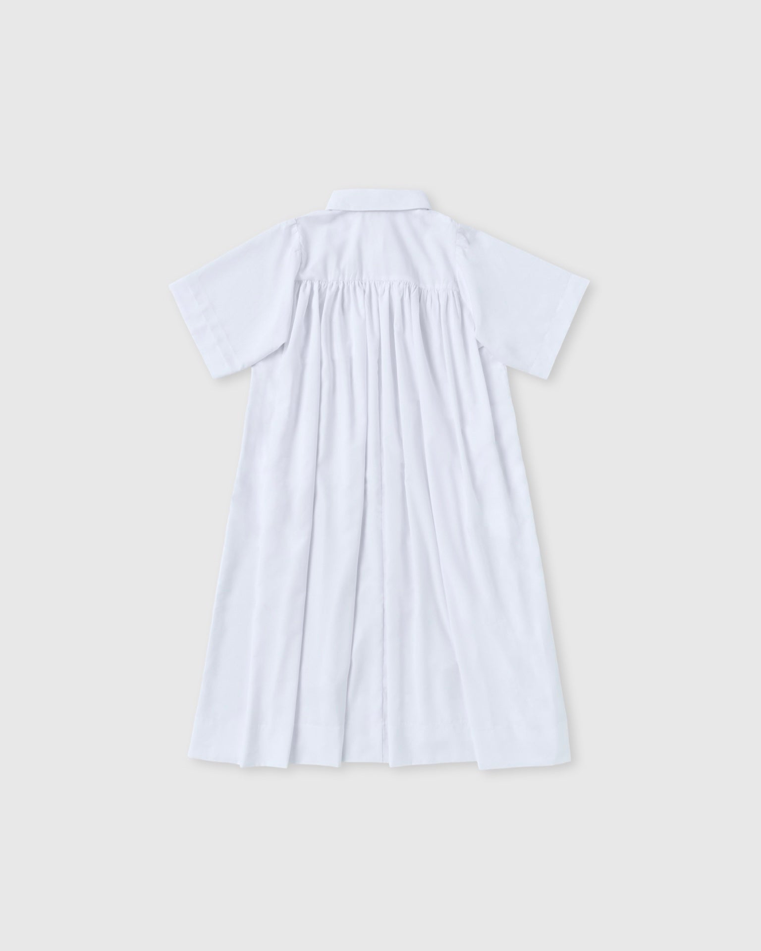 Tiered shirt dress (white)