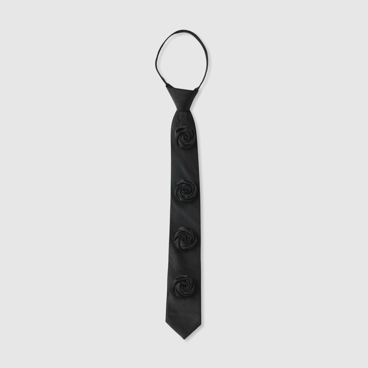 Rose rope tie (black)