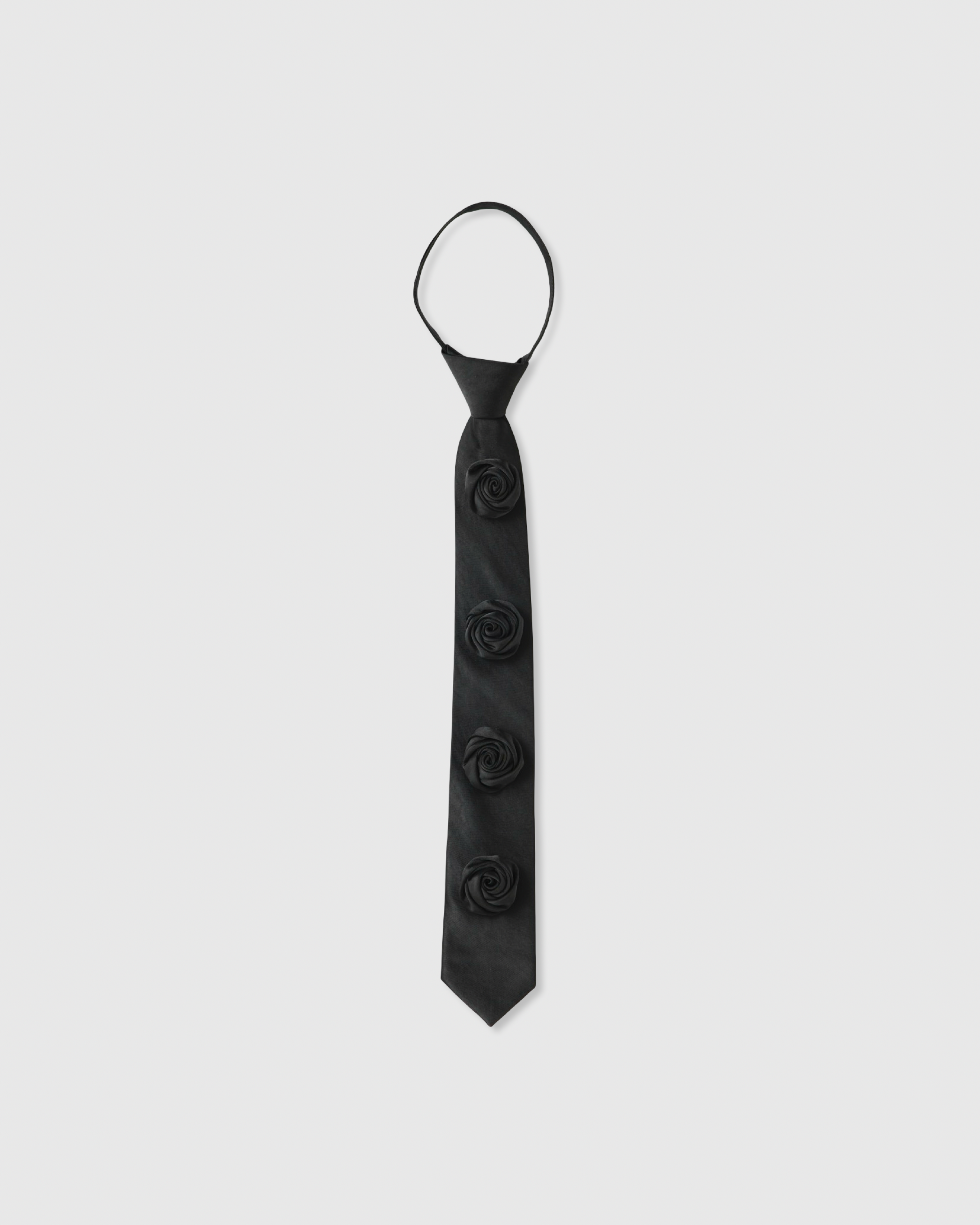 Rose rope tie (black)