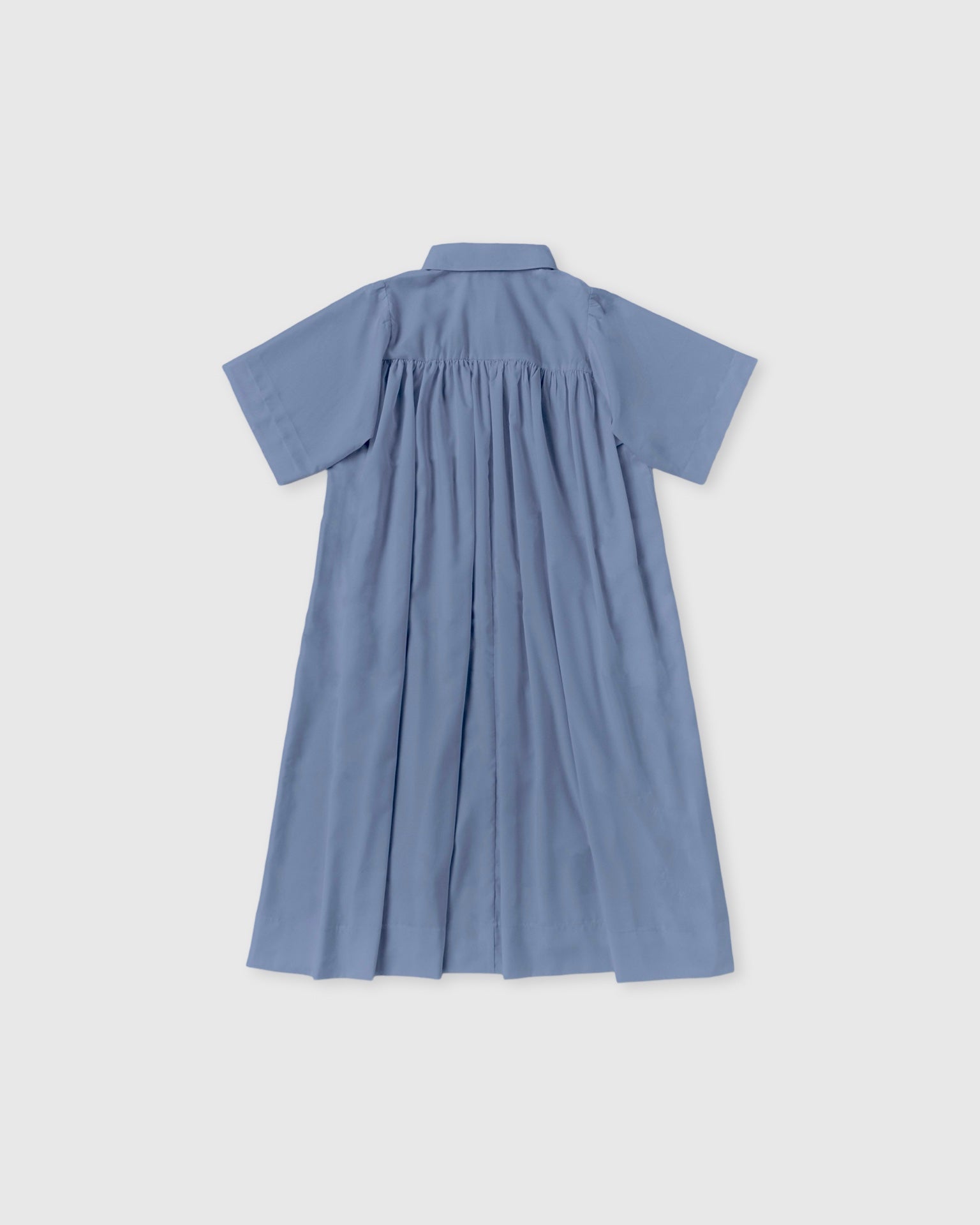 Tiered shirt dress (blue)