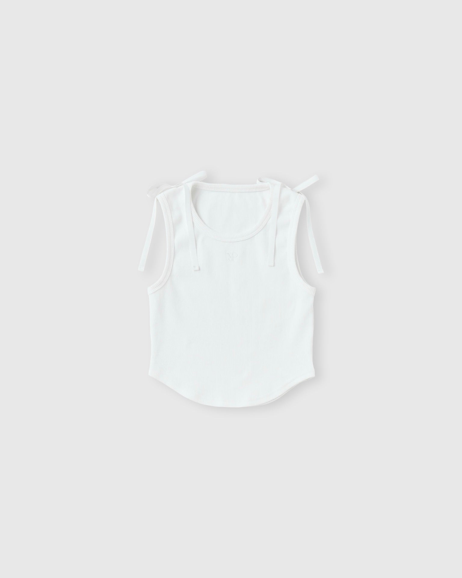 Peplum layered tank top (white)