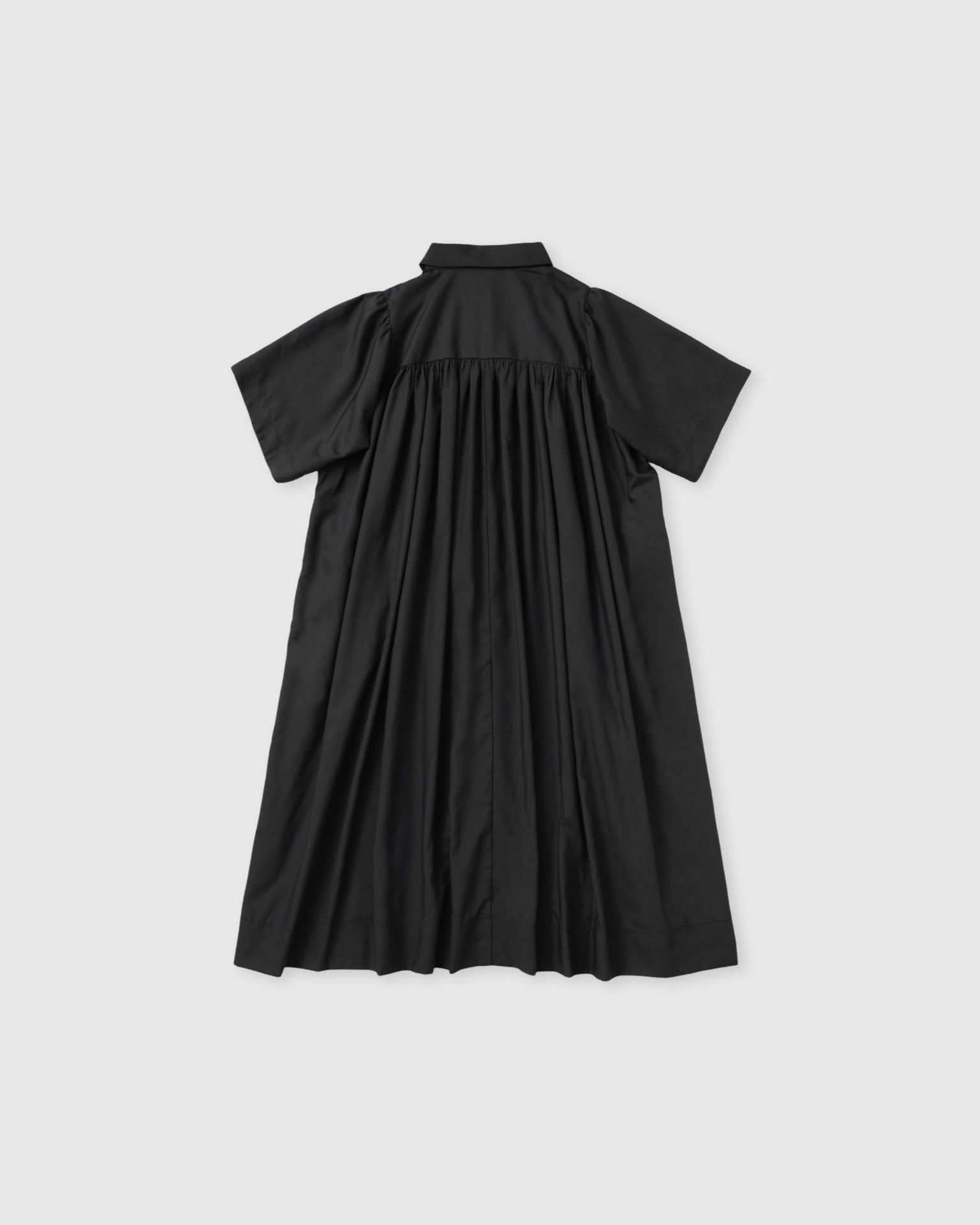 Tiered shirt dress (black)