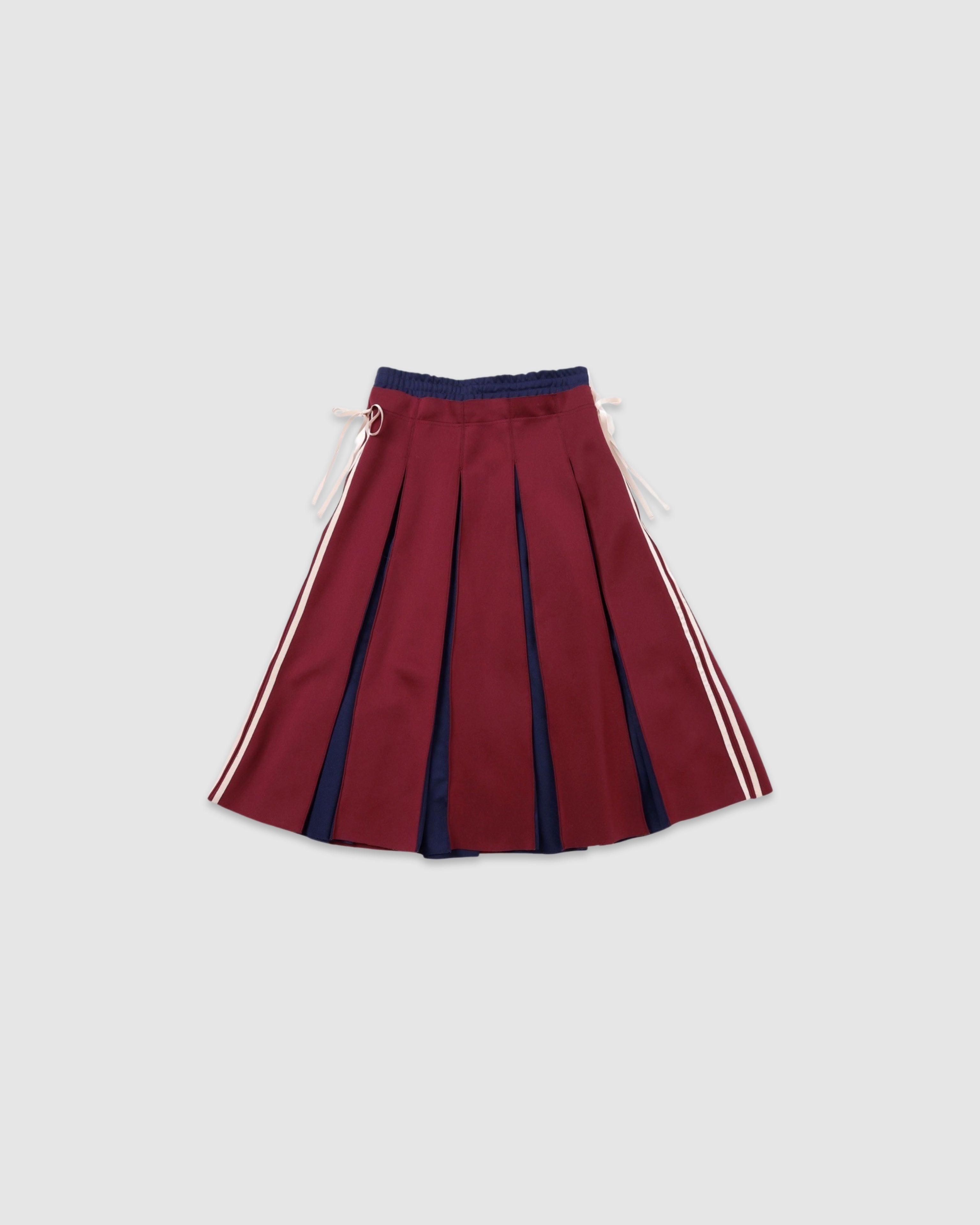 Layered waist jersey skirt (red)