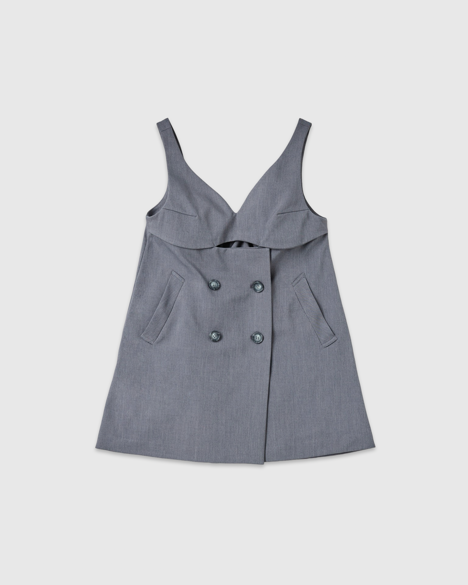 UNI flare mini dress (gray)