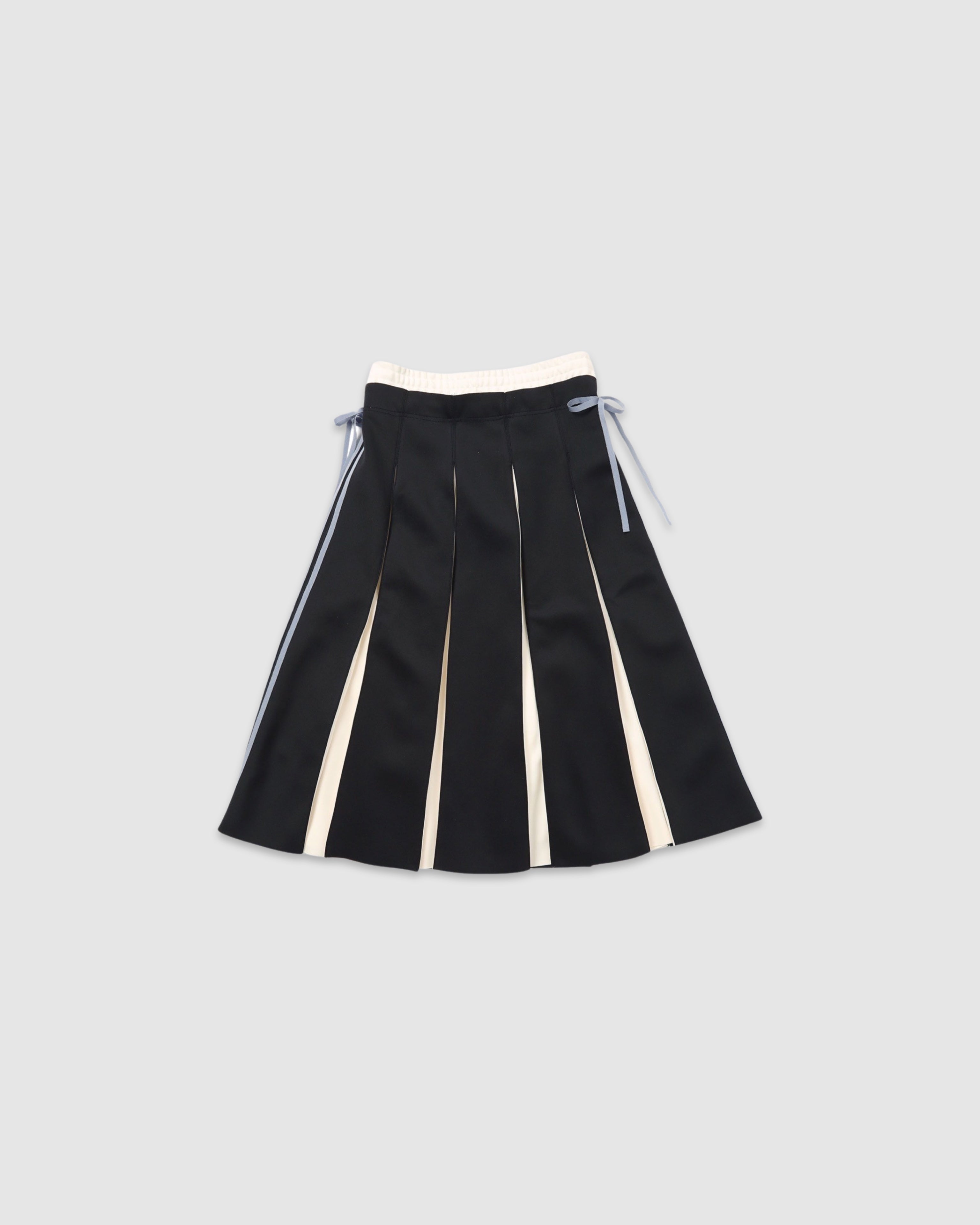 Layered waist jersey skirt (black)